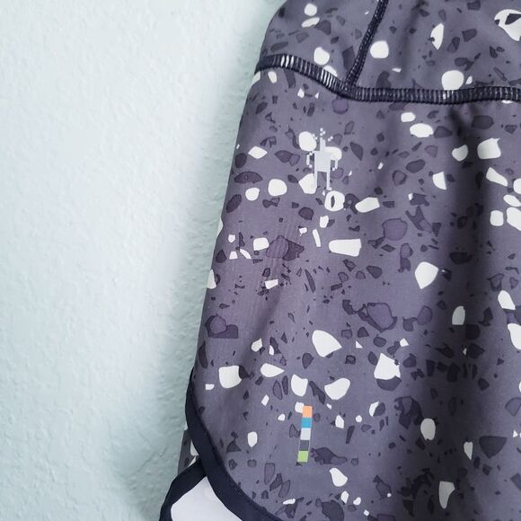 Smartwool Merino Wool Breathable Lined Athletic Shorts in black composite print - Picture 4 of 8